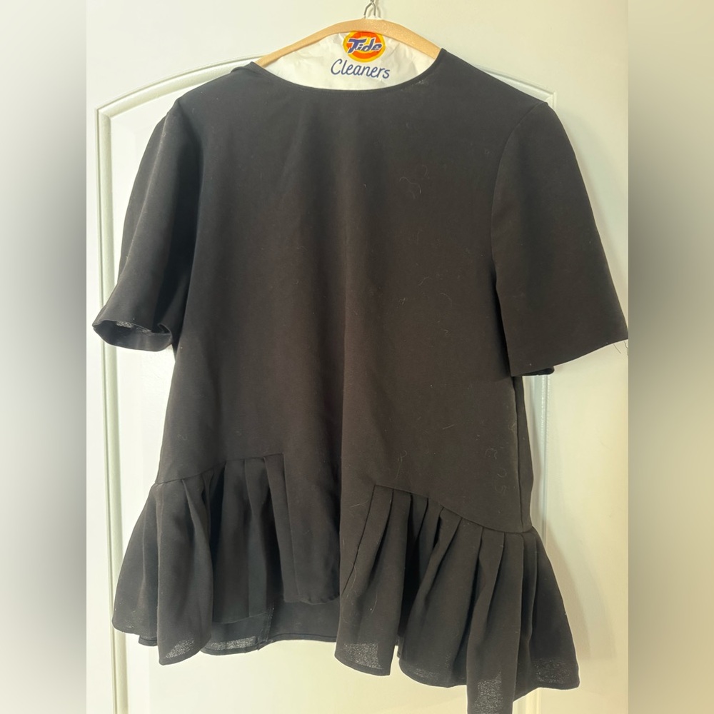 Zara Black Peplum Blouse